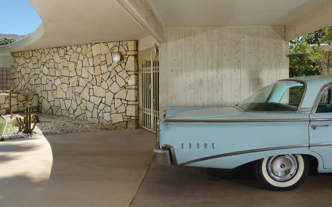 Vintage Cars Find Shade Beneath Midcentury Modern Carports in Palm Springs