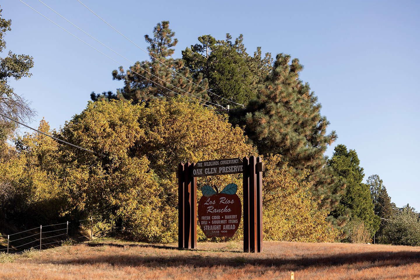 Los Rios Ranch Oak Glen Sign
