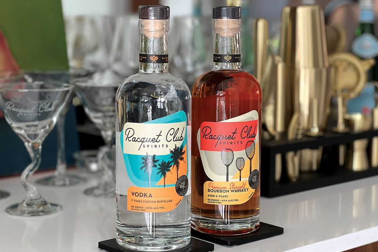 Local Distillery Racquet Club Spirits Vodka & Bourbon Whiskey